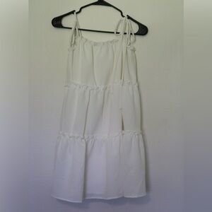 White Tiered Mini Dress